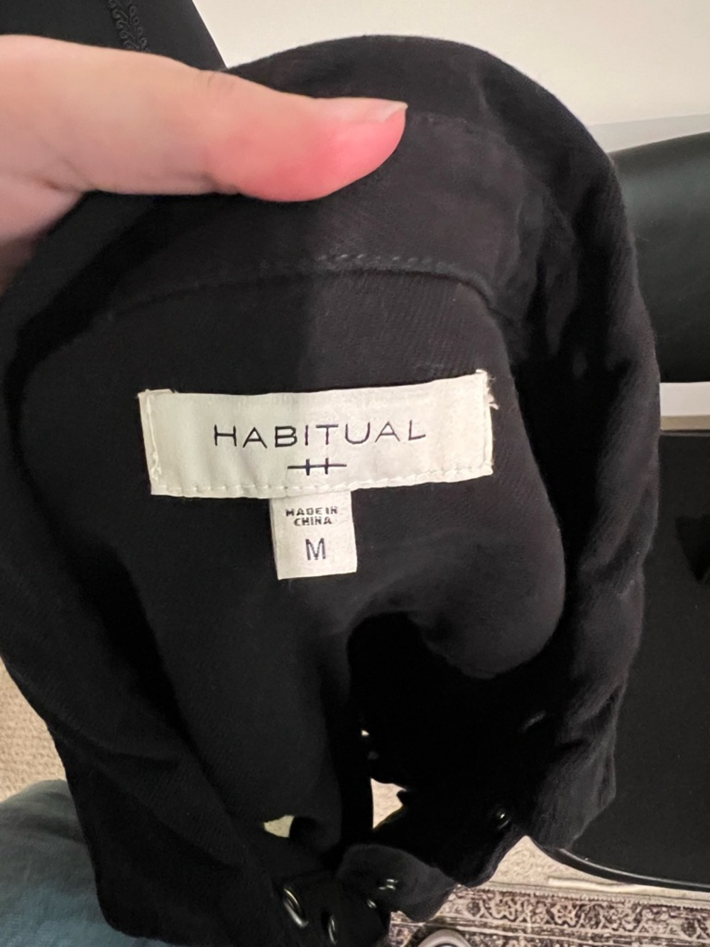 Habitual Black Belted Shirt Mini Dress - Picture 7 of 7
